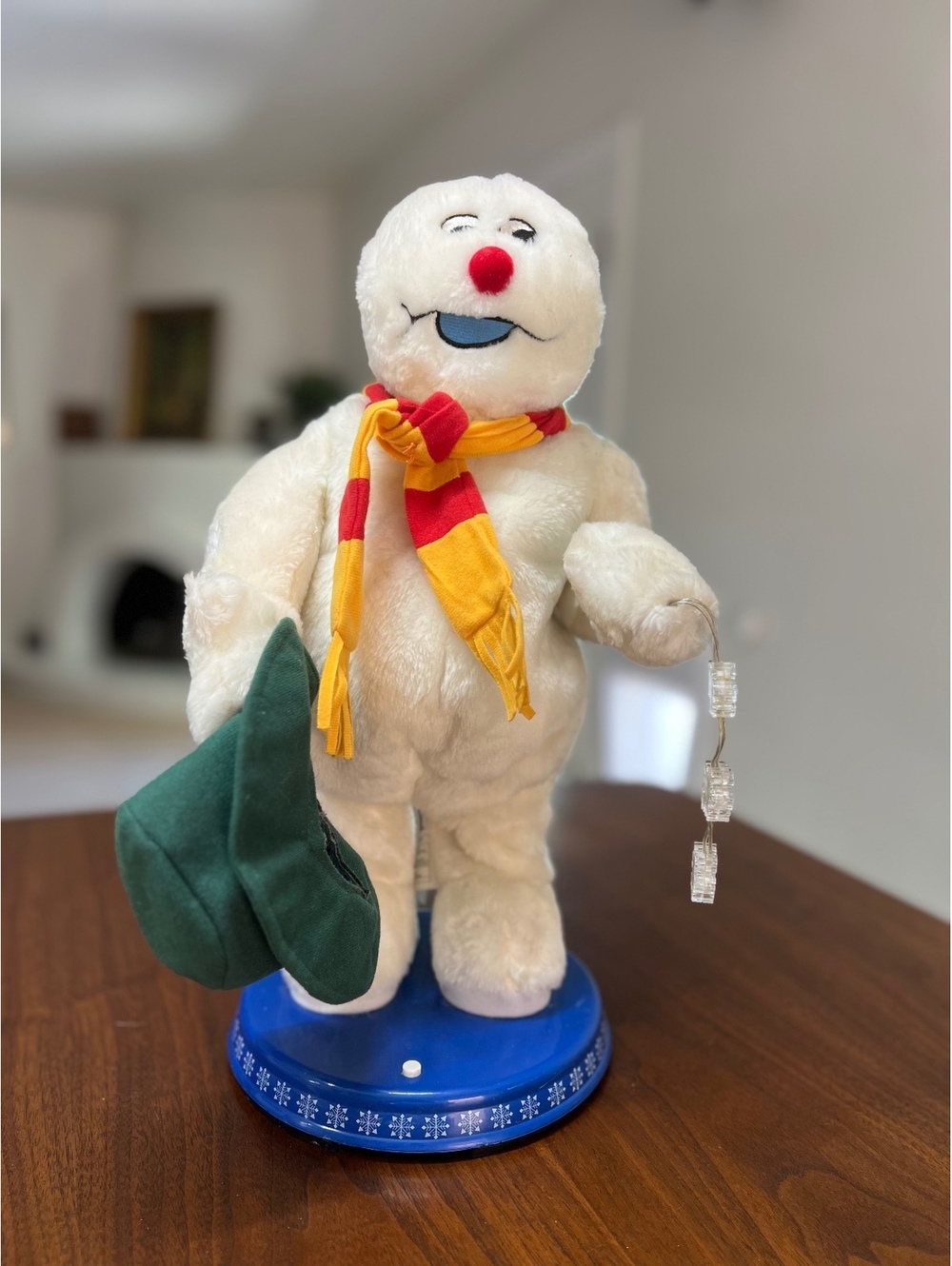 Vtg Gemmy Frosty The Snowman 18" Spinning Snowflake 2004